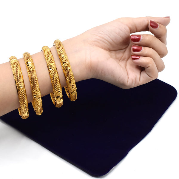 4Pcs/lot  Africa Fashion Gold Color Bangles For Women African Bride Wedding Bracelet Jewelry Gifts