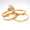 Gold Plated Beautiful 4 PCS Kada Bangle Set bl26gde1j-e