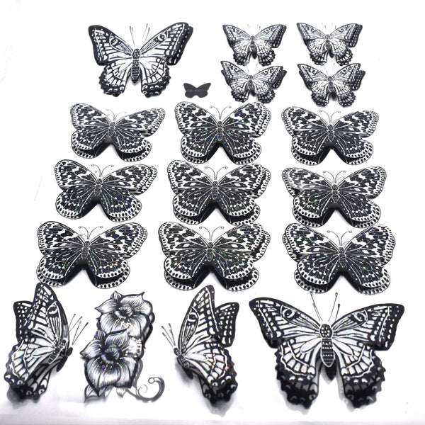 Room decor 3D black butterflies