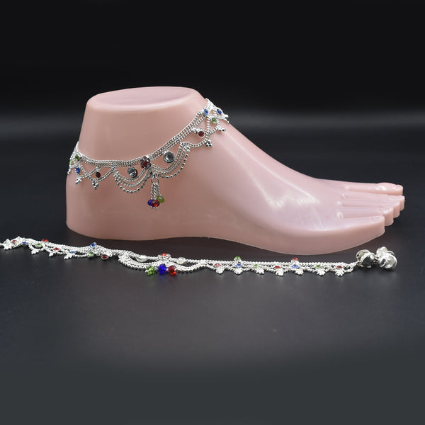 indian multi Plated  Payal Foot Designer Women Chain Anklet Set Jewelry plfrmia3f-7