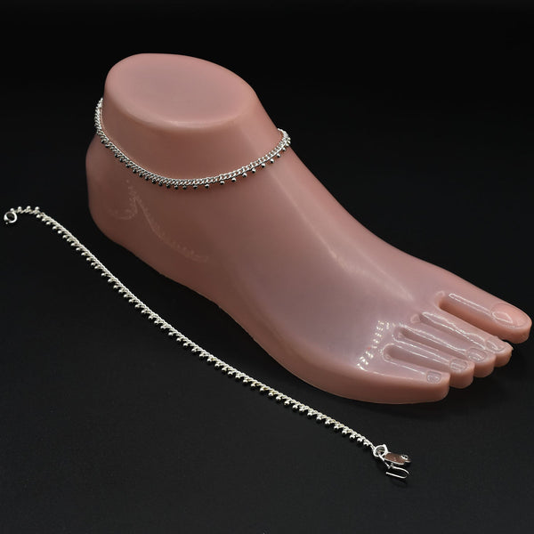 silver simple Anklet for girls plfrsra3g-b