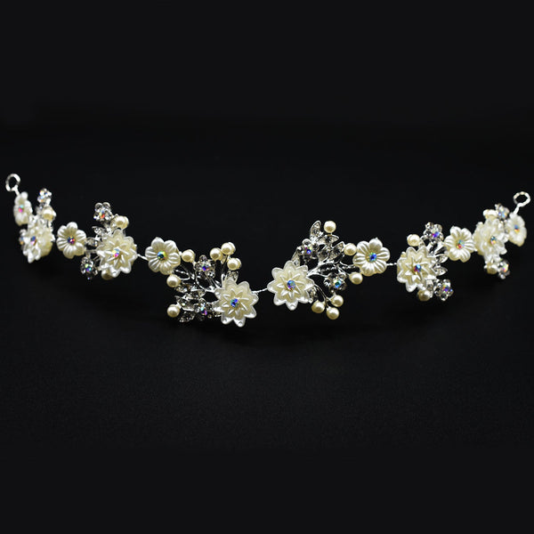 Fashion Silver Color Wired Crystal Rhinestones Wedding Hair Comb Chain Hair accessories Hairband Bridal Headband Women Hairpins hnfrprd1b-1