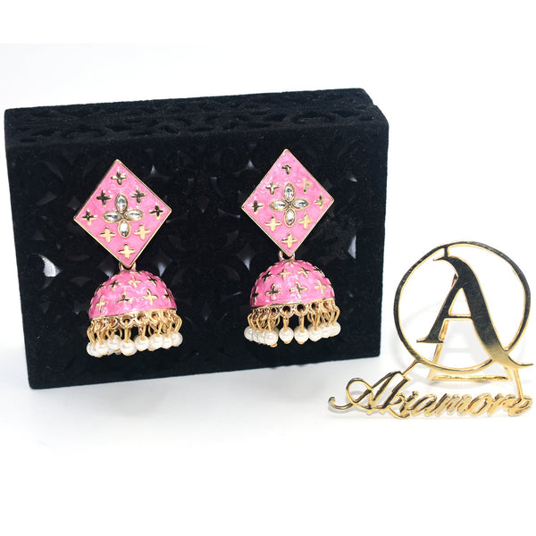 2021 Vintage Indian Jewelry Oxidized ]Hook Drop Jhumka Jhumki Light Weight Earrings for Women egfroeb6j-1