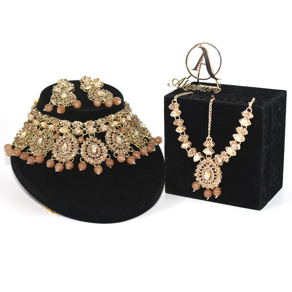 Zircon  Crystal Wedding Dress Accessories Women Wedding Party Gold Color African Beads Necklace Tassel Jewelry Sets jtfrgma9i-1
