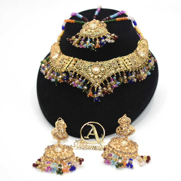 2021 Zircons Luxury Multicolored Cubic Zirconia Big Peacock Choker Necklace Wedding Jewellery Set Bridal Costume Jewelry jtfrgra9m-1
