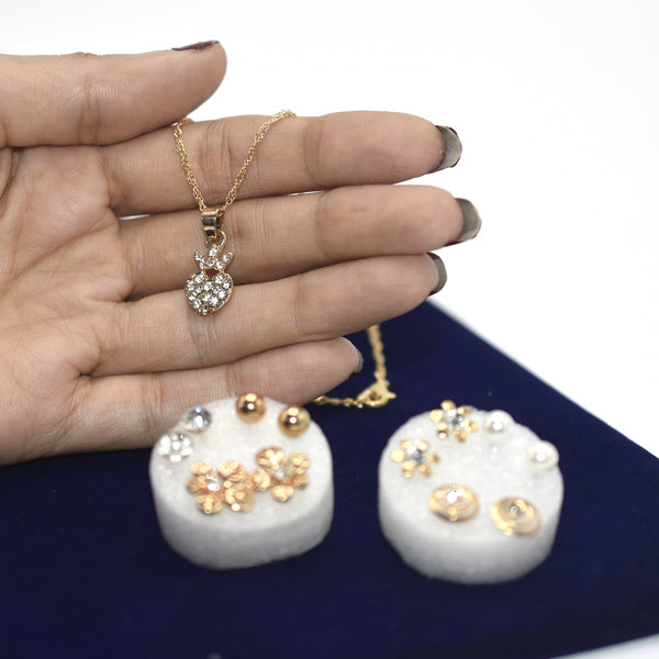 Pack of 6 Jewelry Set pendant necklace fashion jewelry gift wedding top quality For Women/Girls - Golden jtfrgdb9h-1
