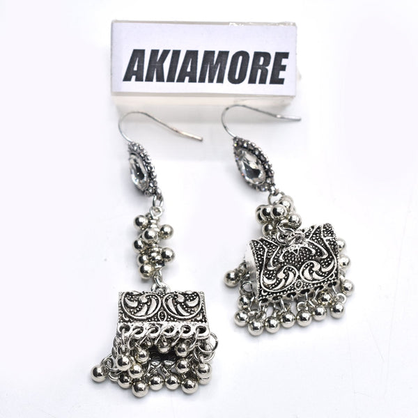 Boho Afghan Ethnic Drop Earrings For Women Pendient Gold Gyspy Silver Color Bell Ladies Indian Earring Jewelry egfradb2d-3
