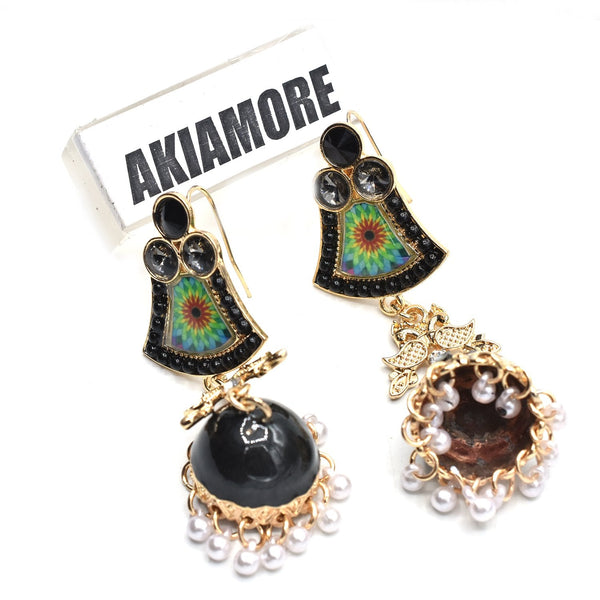 Ethnic Multi Colour Jhumka Jhumki Earrings Women Vintage Gold Tassel Indian Jewelry Ladies Dangle Earrings Fashion Jewellery egfrrdb1f-b