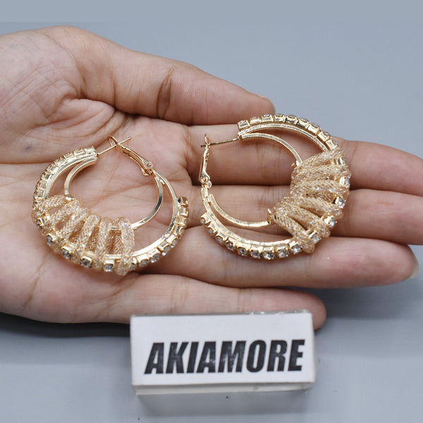 New Design Vintage Chain Hoop Earrings For Women Big Gold Round Earring Brincos Jewelry Female Fashion Statement Gifts egfrgdb2c-2