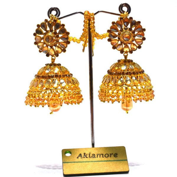 golden platted jhumki khundan egfrgdb3i-a