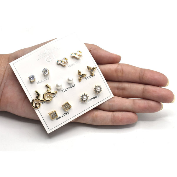 Stud Earrings Set with Card 7 Pairs/set  Crystal Earrings For Women Fashion Party Jewellery egfrgrc1c-4
