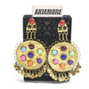 VINTAGE haleema AFGHAN JEWELERY GOLDEN EARRING WITH BELLS egfrgdc2h-3