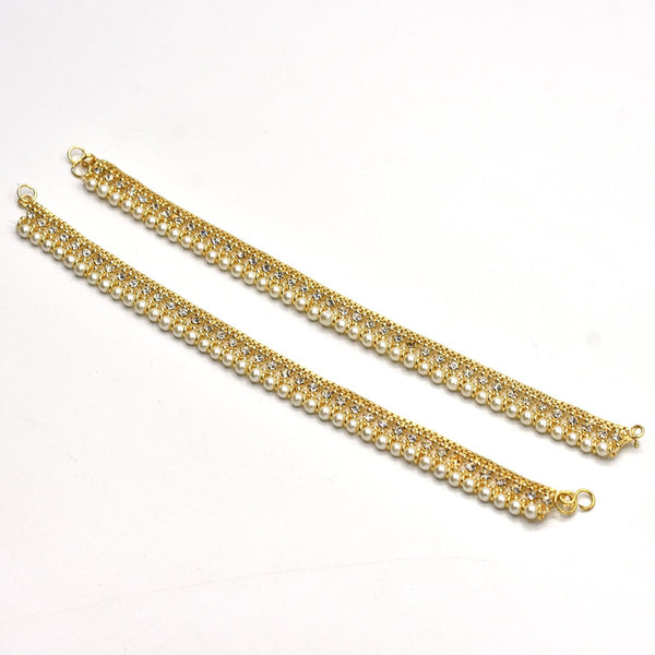 Pearl Golden Payals Gold Silver Color Ethn Tassel Bell Anklets For Women Girl Beach Foot Bracelet Anklet India Jewelry Accessories plfrpda3b-3