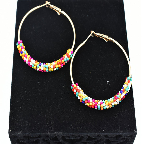 Fancy Golden Women Earrings  Small Multi Pearl  Fresh Irregular Circle Earring Fashion Jewellery egfrmdb3e-1