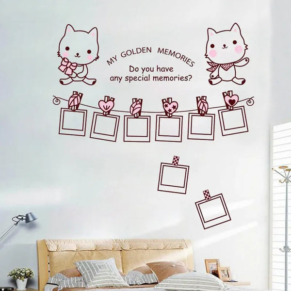 Photo Frame Wall Stickers Home Decor Cute Decals Quotes Kids DIY Adesivo de Parede Removable Mixable size 60x90 ay852
