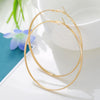 Golden Small Big Circle Women Hoop Earrings Exaggerated Hoop Ear Loop Smooth Ring Round Earring Stainless Steel Jewelry eg10gdc2b-4