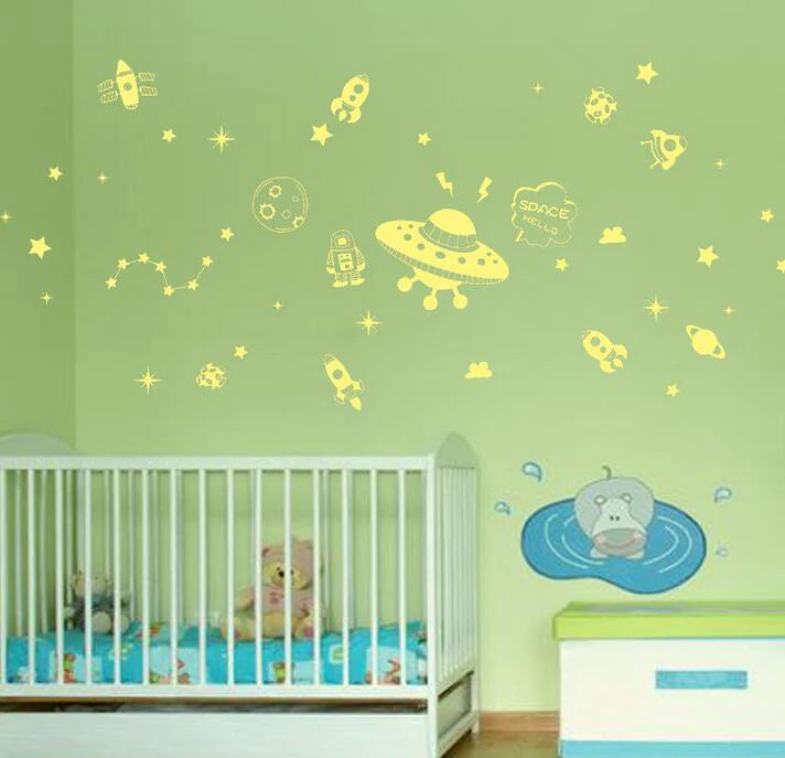 The Decal House Fun Luminous Space UFO Decals