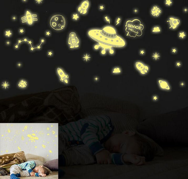 The Decal House Fun Luminous Space UFO Decals