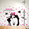 Forever Love Angel Cat Wall Sticker Romantic TV Background Home Decoration