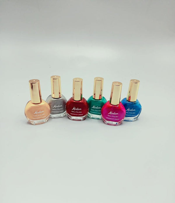 Pack of 6 Nail Polish  Permanent - Multi-colors