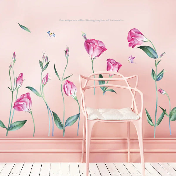 SK9330 Flower Painting Sticker Home Decorative Sticker Wall Sticker DIY Sticker | Sticker decor, Wall stickers, Flower wall stickers