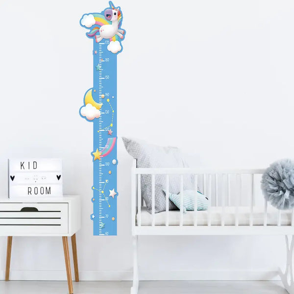 Stiker Dinding Pengukur Tinggi Badan /Wall Sticker Kartun - unicorn