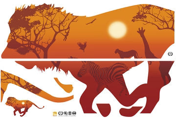 African Lion Wall Sticker -  size 60x60  hm92006