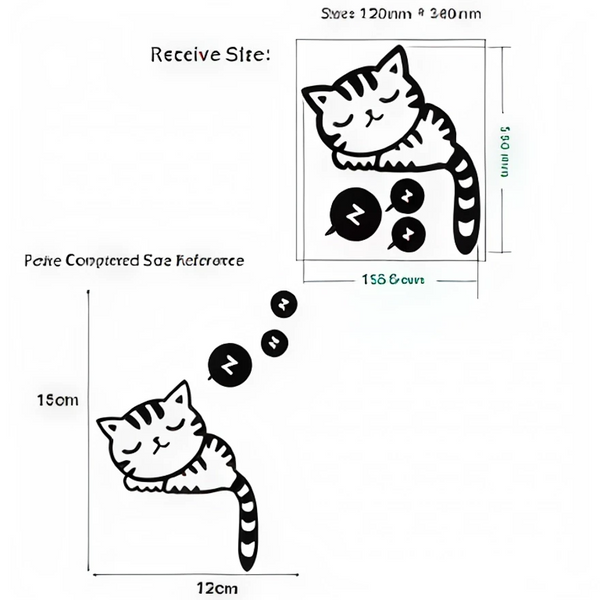 Cartoon Cute Lovely Black Cat Sleep Socket Switch Stickers Vinyl Room Home Decor Removable Wall Decals Self-adhesive Mural
