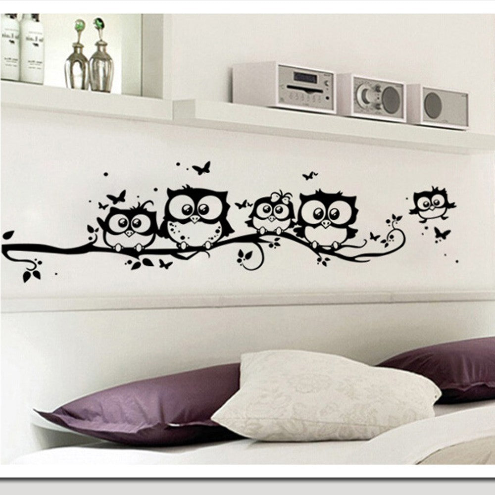 Aqm024  ANIMAL PRINT OWL WALL STICKERS *IN STOCK (SPECIAL PREBOOK)