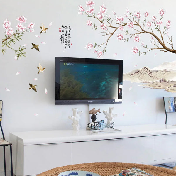 Ink Painting Landscape Painting Wall Stickers Sk9286