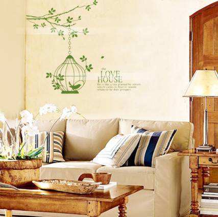 Bird Cage Home Decor Wall Sticker  jm7112