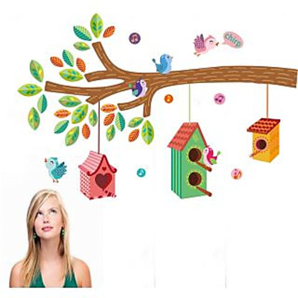 Beautiful Wall Stickers Tree Branches Birds Nests JM7222
