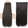 Synthetic Long Straight Hairstyles Synthetic 5 Clip In Hair Extension Heat Resistant Hairpieces Brown Black Piece For Women