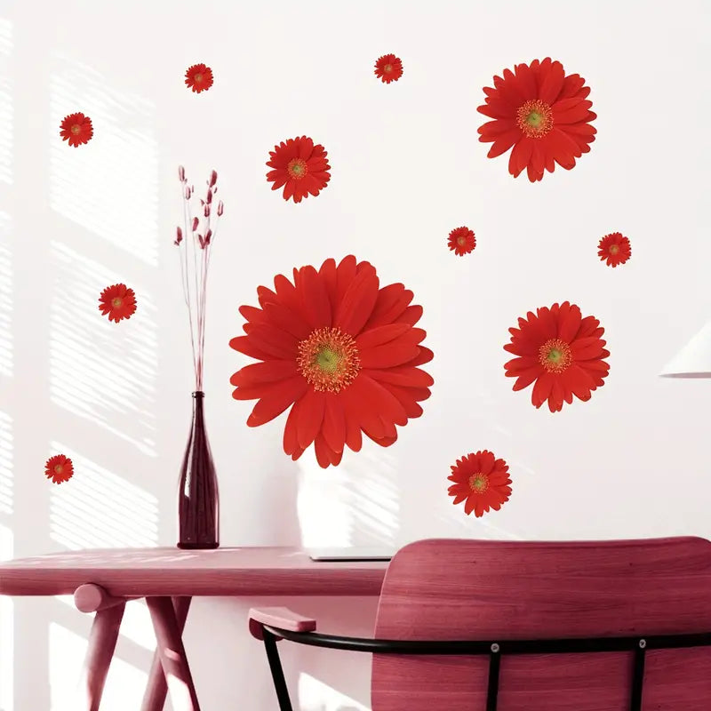 Interior Wall Sticker Gerberas Red size 45x60 ay6015a
