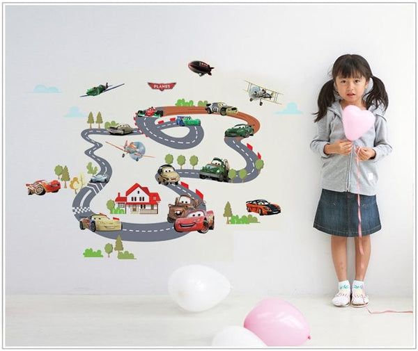 cars track Wallsticker wall sticker sticker dinding