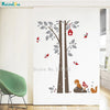 Tree Wall Sticker Squirrel Home Decor WallSticker ay848