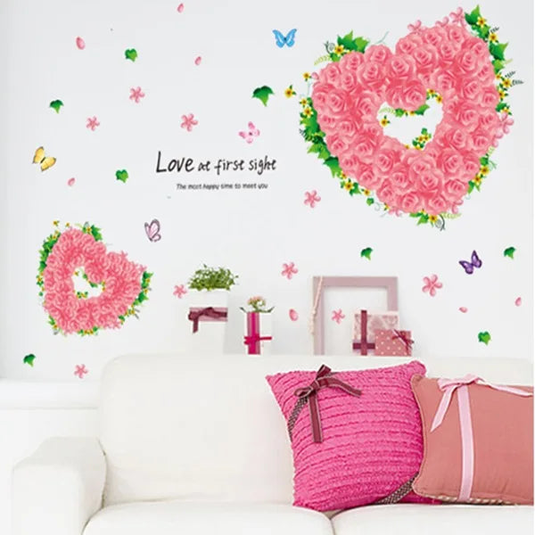 Rose Wall Sticker Home Living Room Decoration Removable Art AY7173