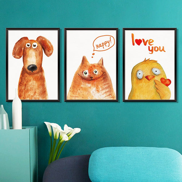 Wall Sticker picture frame Dog Cat Chicken Sticker  XL8322