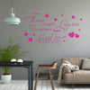 Sanamity Wall Stickers For Bedroom English Letter Butterfly Wall Stickers Living Room Bedroom Decoration Stickers Wall Stickers For Bedroom Aesthetic Pink