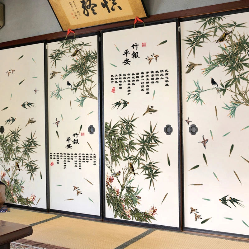 Sk2021ab China Style Bamboo Wall Sticker