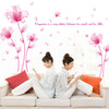 Sk9200 Pink Transparent Blossoms Wall Sticker