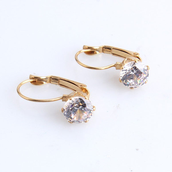 Earrings golden  Color Women Earings Fashion Jewelry Matt Gold Piercing Stud Earring Simple Round Charm Ear Jewellery Lady egfrgdb5g-1