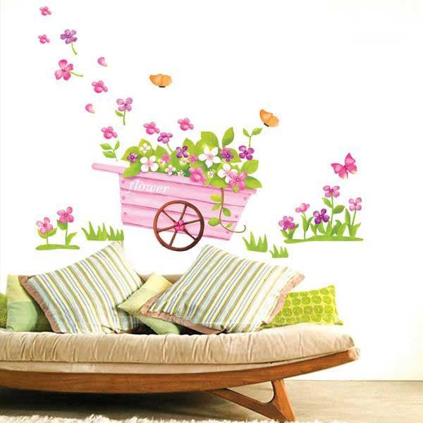 TipTop Wallstickers (Handbarrow & Flower)