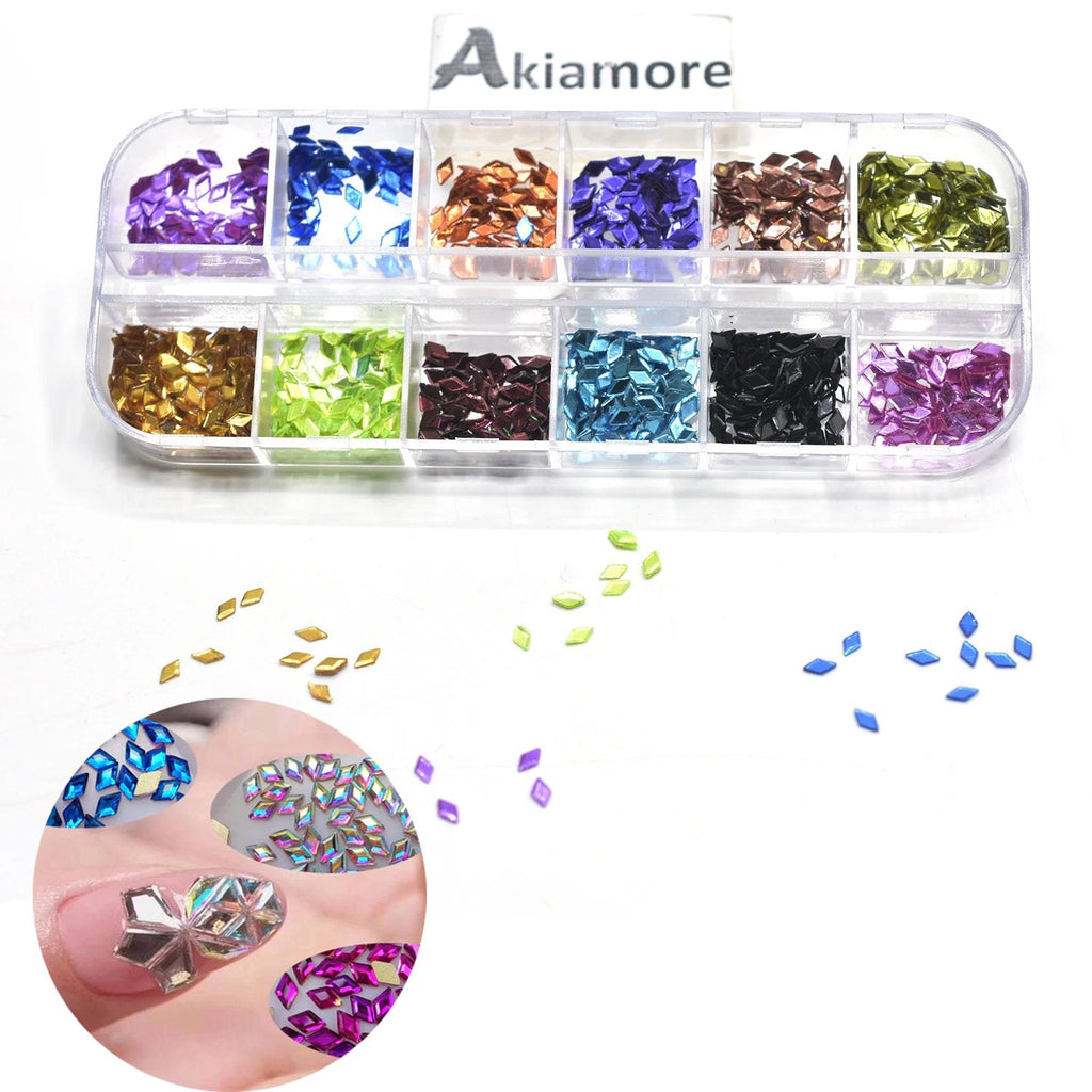 New Multi-size Nail Rhinestones 3D Crystal AB Clear Nail Stones Gems Pearl DIY Nail Art Decorations Rivet Rhinestone ntfrmir2g-1