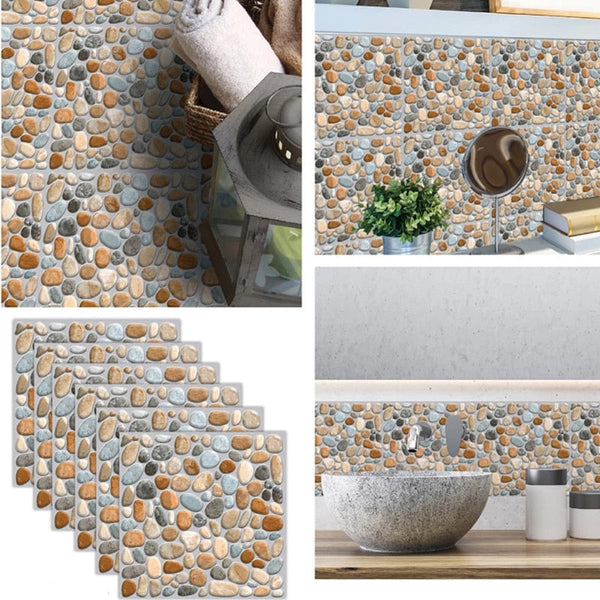 Waterdichte Tegels Steen Behang Stickers Badkamer Keuken Muur Trim Line Plint Grens 3d Zelfklevende Mozaïek Sticker J731 Wall Tiles 8