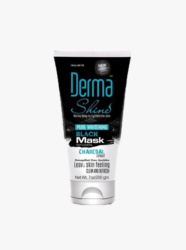 Derma Shine Pure Whitening Charcoal Black Mask 200 GM