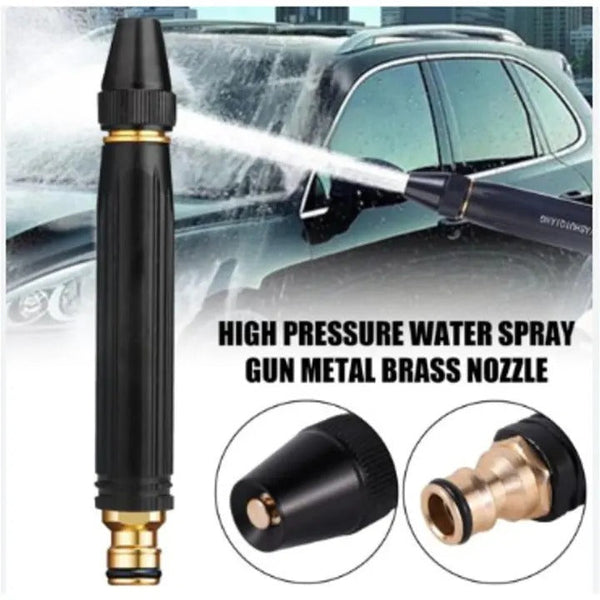 (No Tube)Geepact LH-1112 Portable Water Sprayer Nozzle Adjustable Metal High Pressure Car Washing Garden Hose Sprinkler System Car Wash Watering Water Spray Nozzle Copper Core Pressure Booster Nozzle Car Accessories