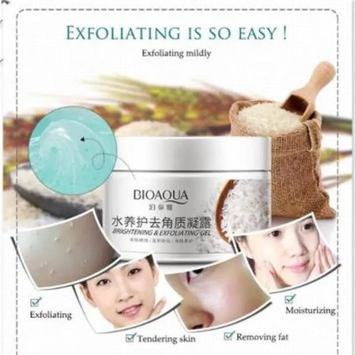 badgeBioaqua Rice Exfoliating Gel Exfoliating Facial Scrub Gel with Rice Extract 140 g