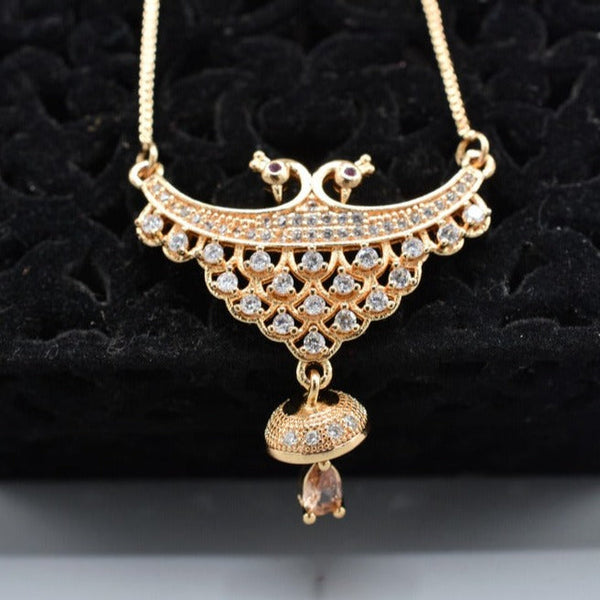 Chain Necklace Set Women Fashion Pendant Golden