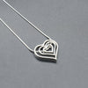 Metal Triple Heart Shape Pendant for Women